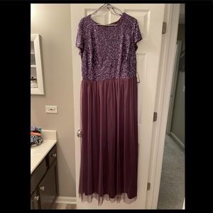 Adrianna Papell Sequin Tulle Dress